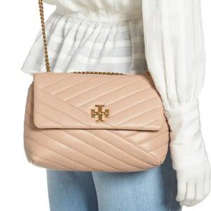 [NEW] Small Kira Chevron Mini Bag Devon Sand Tory Burch